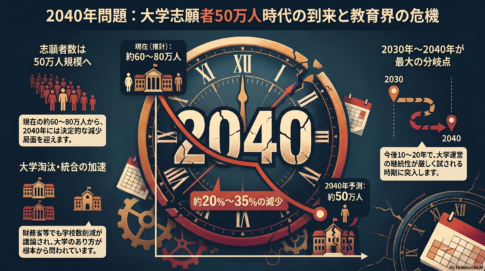 040年大学志願者減少の危機